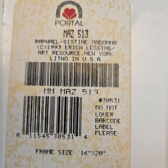Cherub Angel Art Print Raphael Sistine Madonna NWT 16 X 20 - Picture 4 of 6